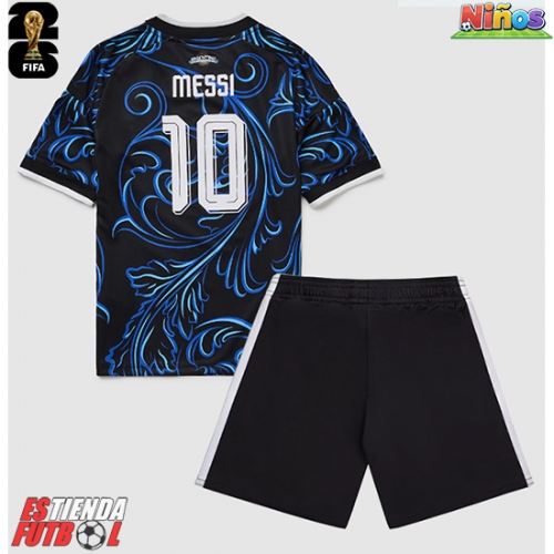 Argentina Lionel Messi #10 Segunda Equipación Niños Mundial 2026 Manga Corta (+ Pantalones cortos)